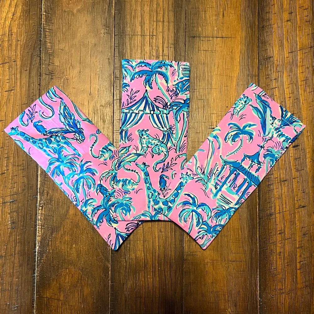 Hot or Cold Gel Pack with washable Pink and Blue Safari Animal Cover